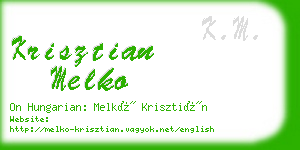 krisztian melko business card